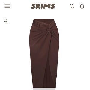 NWT Skims cocoa sarong size small